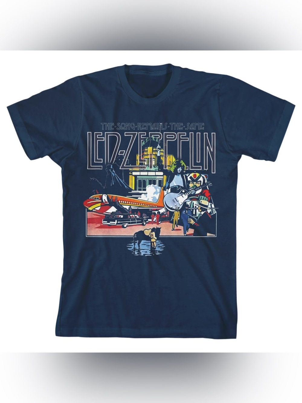Led Zeppelin Navy Graphic Crewneck T-Shirt